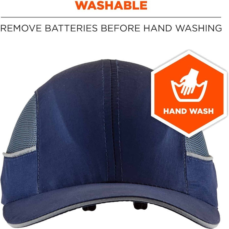 Ergodyne 8960 Bump Cap Hat with LED Light - Recommended for: Industrial, Mechanic, Factory, Home, Baggage Handling - 1 E