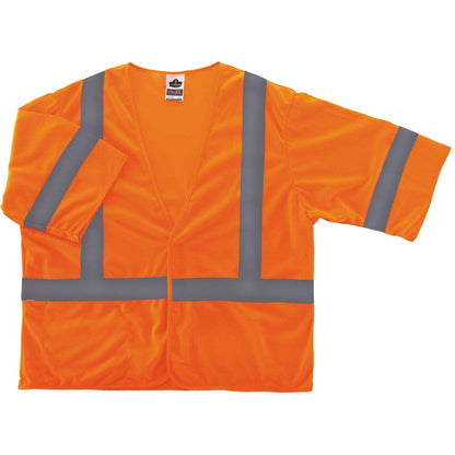 Ergodyne 8310HL Type R C-3 Economy Vest - Recommended for: Construction, Emergency, Utility, Baggage Handling, Flagger -