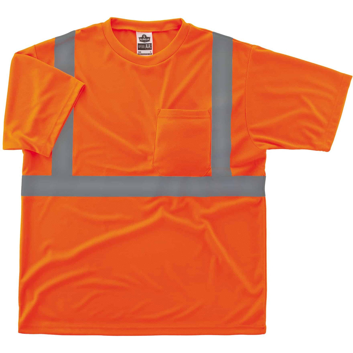 Ergodyne 8289 Type R Class 2 T-Shirt - 4XL Size - Fabric, Polyester - Orange