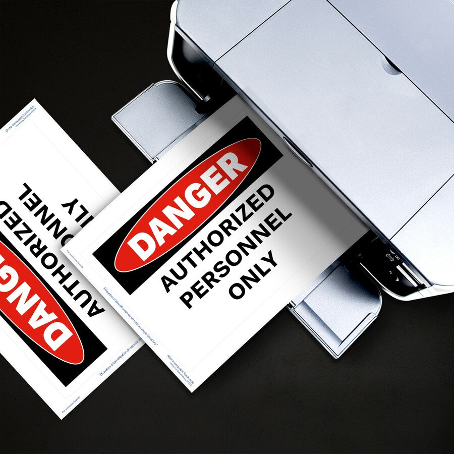 Avery® Danger Header Printable Outdoor Vinyl Signs - Waterproof - DANGER - 7" Width x 10" Length - Permanent Adhesive - 