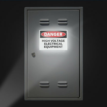 Avery® Reflective Sign Labels - 5" Width x 7" Length - Permanent Adhesive - Rectangle - Laser - Silver - Film - Water Re