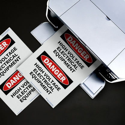 Avery® Reflective Sign Labels - 5" Width x 7" Length - Permanent Adhesive - Rectangle - Laser - Silver - Film - Water Re