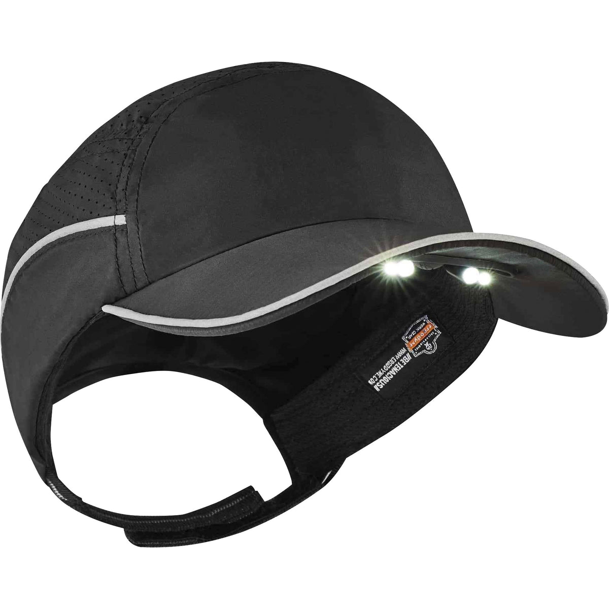 Ergodyne 8965 Long Brim Cap with LED Light - Recommended for: Mechanic, Baggage Handling, Factory, Home, Industrial - 1 