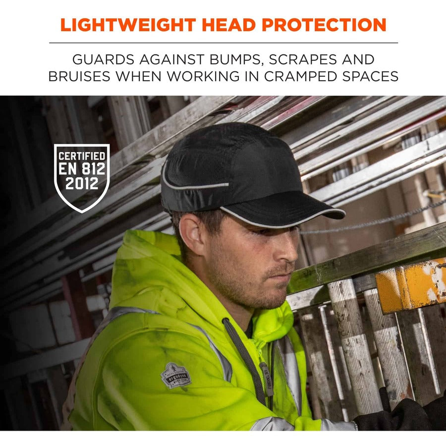 Ergodyne 8965 Long Brim Cap with LED Light - Recommended for: Mechanic, Baggage Handling, Factory, Home, Industrial - 1 