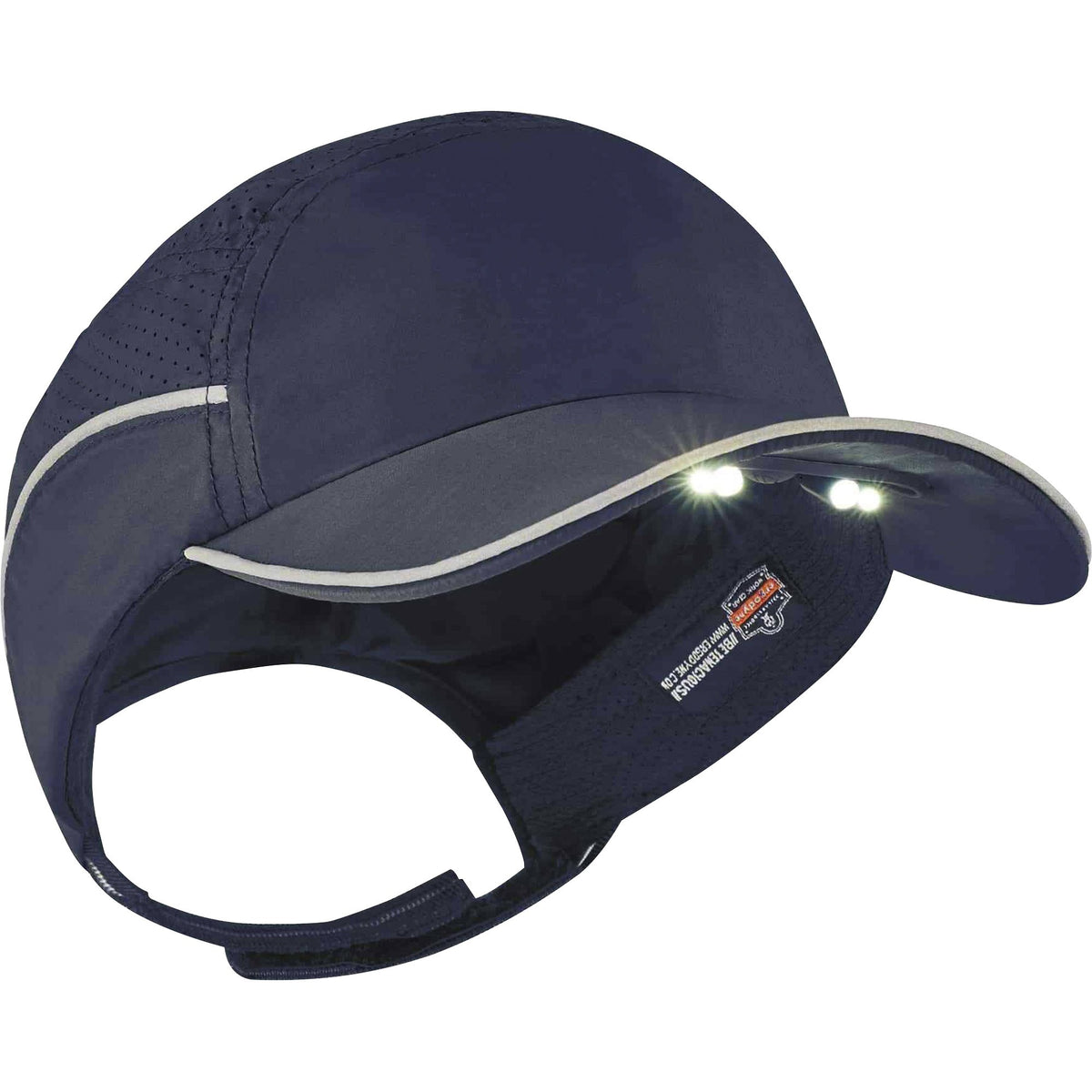 Ergodyne 8965 Long Brim Cap with LED Light - Recommended for: Mechanic, Baggage Handling, Factory, Home, Industrial - 1 