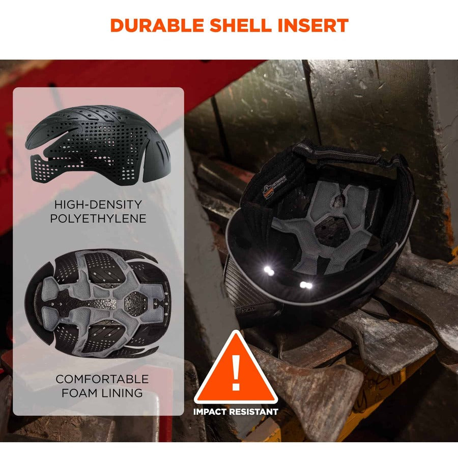Ergodyne 8965 Bump Cap Hat with LED Light - Recommended for: Mechanic, Baggage Handling, Factory, Home, Industrial - 1 E