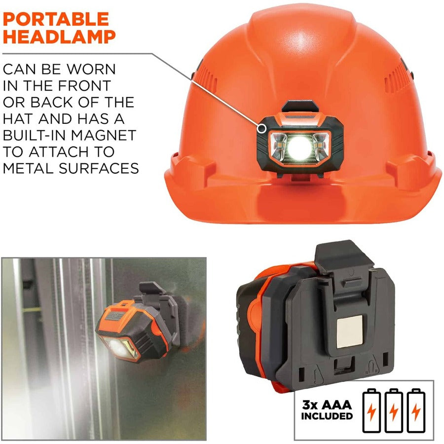 Ergodyne 8972LED Cap-Style Hard Hat - Recommended for: Construction, Utility, Oil & Gas, Construction, Forestry, Mining,