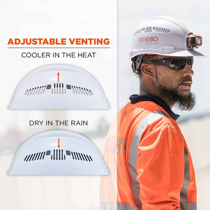 Ergodyne 8972LED Cap-Style Hard Hat - Recommended for: Construction, Utility, Oil & Gas, Construction, Forestry, Mining,