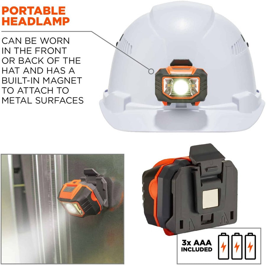 Ergodyne 8972LED Cap-Style Hard Hat - Recommended for: Construction, Utility, Oil & Gas, Construction, Forestry, Mining,