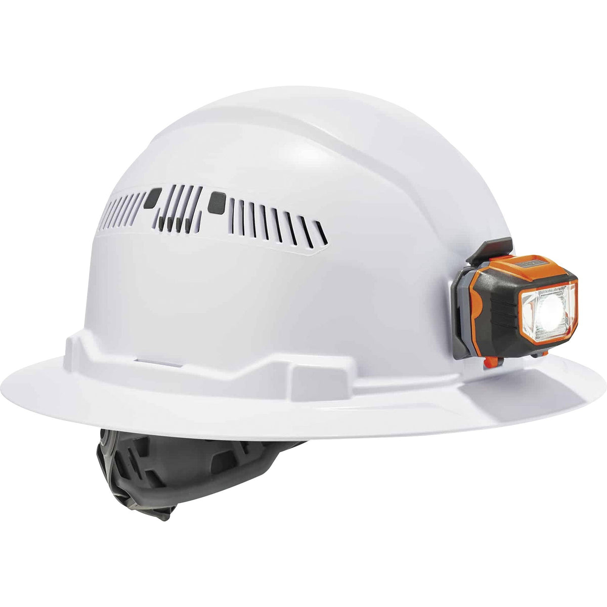 Ergodyne 8973LED Full Brim Hard Hat - Recommended for: Construction, Utility, Oil & Gas, Construction, Forestry, Mining,