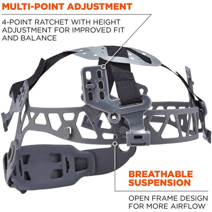 Ergodyne 8973LED Full Brim Hard Hat - Recommended for: Construction, Utility, Oil & Gas, Construction, Forestry, Mining,