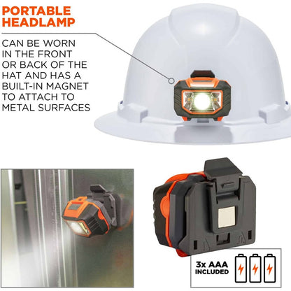 Ergodyne 8971LED Full Brim Hard Hat - Recommended for: Construction, Utility, Oil & Gas, Construction, Forestry, Mining,