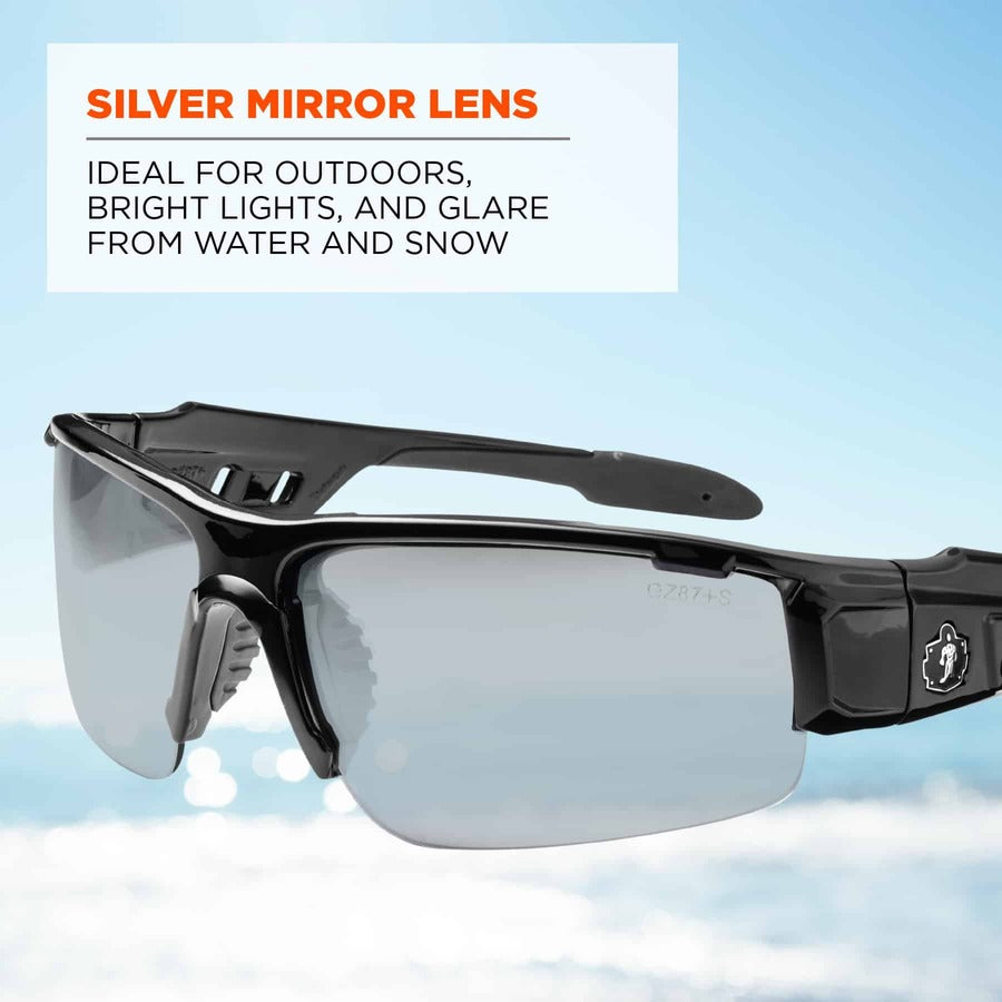 Ergodyne Dagr Silver Lens Safety Glasses - 1 Each