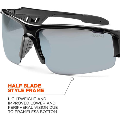Ergodyne Dagr Silver Lens Safety Glasses - 1 Each