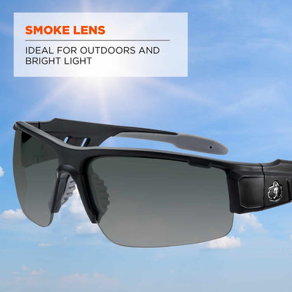 Ergodyne Dagr Smoke Lens Safety Glasses - 1 Each