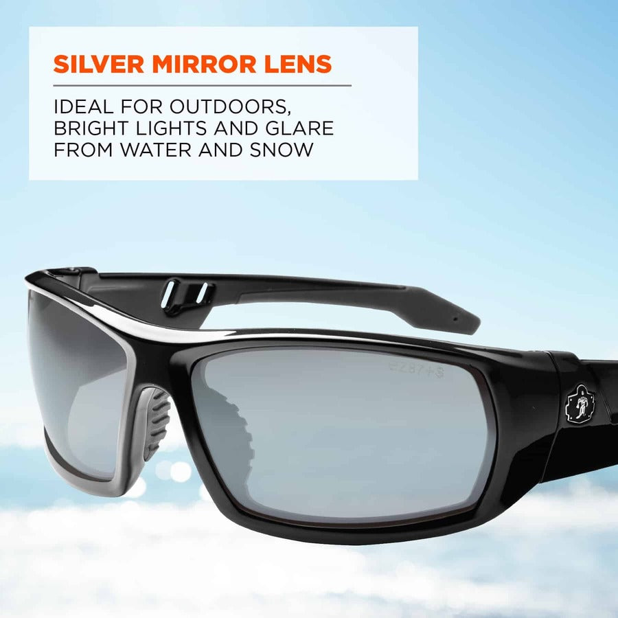 Ergodyne Silver Mirror Safety Glasses - 1 Each