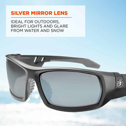Ergodyne Silver Mirror Safety Glasses - 1 Each