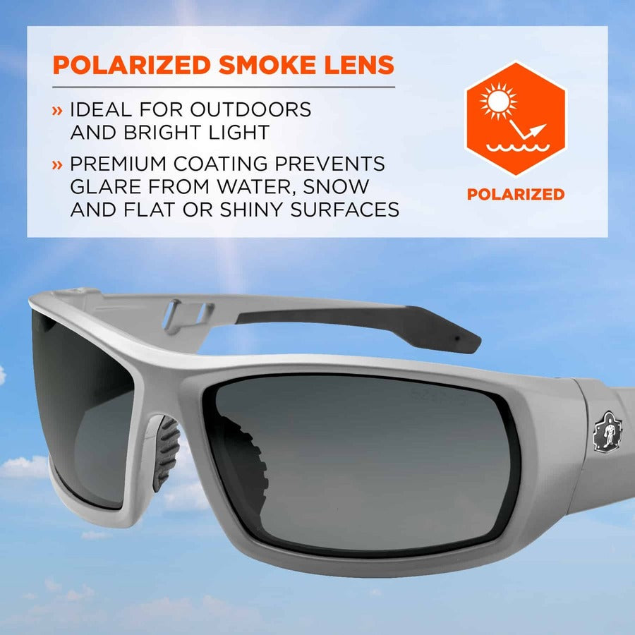 Ergodyne Polarized Smoke Safety Glasses - 1 Each
