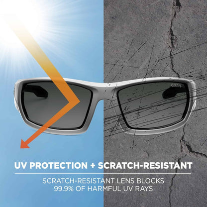 Ergodyne Polarized Smoke Safety Glasses - 1 Each