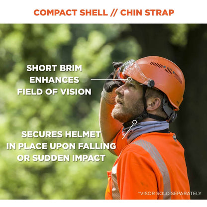 Ergodyne 8975 Class C Safety Helmet - Recommended for: Construction, Utility, Oil & Gas, Forestry, Mining, General Purpo