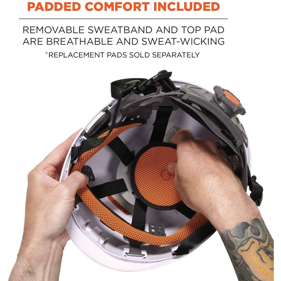 Ergodyne 8974 Class E Safety Helmet - Recommended for: Construction, Utility, Oil & Gas, Forestry, Mining, General Purpo