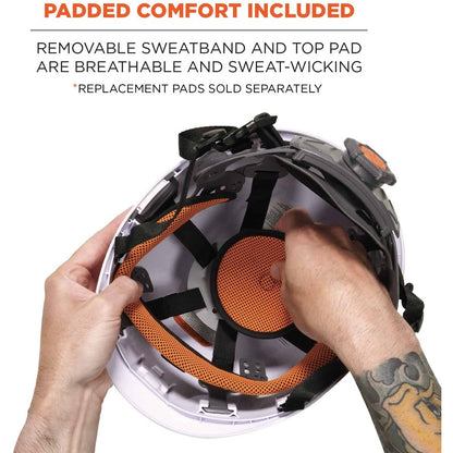 Ergodyne 8974 Class E Safety Helmet - Recommended for: Construction, Utility, Oil & Gas, Forestry, Mining, General Purpo