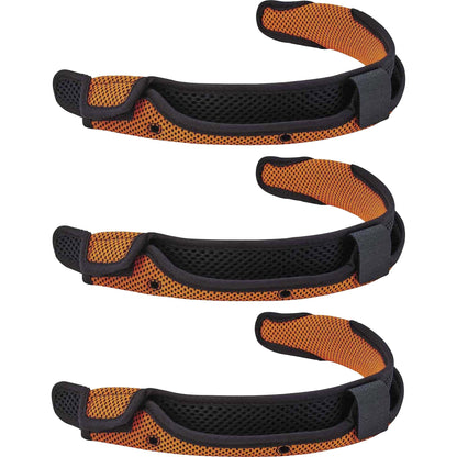 Ergodyne 8984 Hard Hat Sweatband Replacement (3-Pack) - Hook & Loop Fastener Attachment - Orange - 3 / Pack