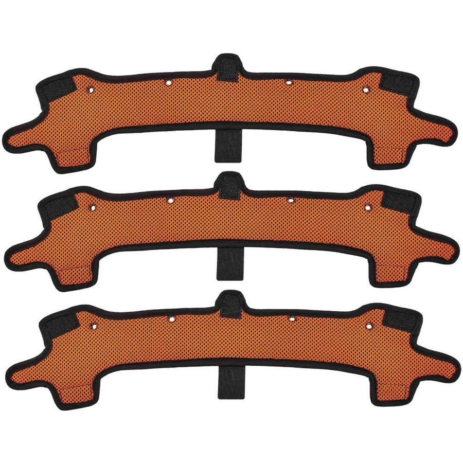Ergodyne 8984 Hard Hat Sweatband Replacement (3-Pack) - Hook & Loop Fastener Attachment - Orange - 3 / Pack