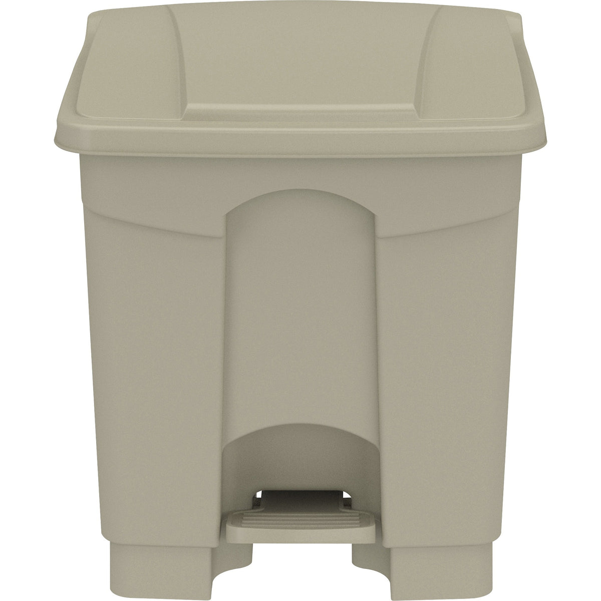 Safco Plastic Step-on Waste Receptacle - 8 gal Capacity - Easy to Clean, Foot Pedal, Lightweight - 17.3" Height x 16" Wi