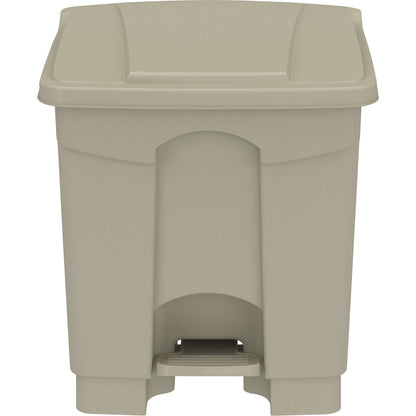 Safco Plastic Step-on Waste Receptacle - 8 gal Capacity - Easy to Clean, Foot Pedal, Lightweight - 17.3" Height x 16" Wi