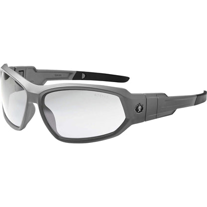 Ergodyne Loki AF Clear Safety Glasses - Matte Gray Frame/Clear Lens