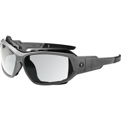 Ergodyne Loki AF Clear Safety Glasses - Matte Gray Frame/Clear Lens