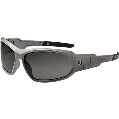 Ergodyne Loki AF Smoke Safety Glasses - Matte Gray Frame/Smoke Lens