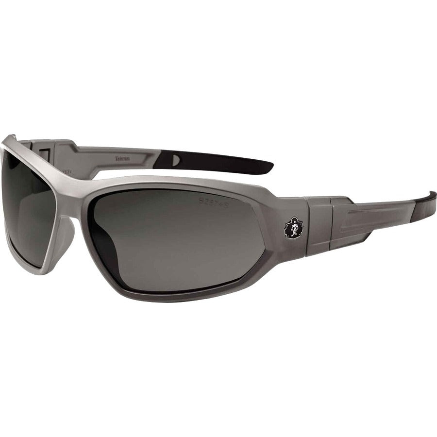 Ergodyne Loki AF Smoke Safety Glasses - Matte Gray Frame/Smoke Lens