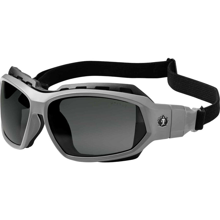 Ergodyne Loki AF Smoke Safety Glasses - Matte Gray Frame/Smoke Lens
