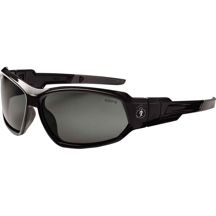 Ergodyne Loki Smoke Lens Safety Glasses - Black Frame/Smoke Lens