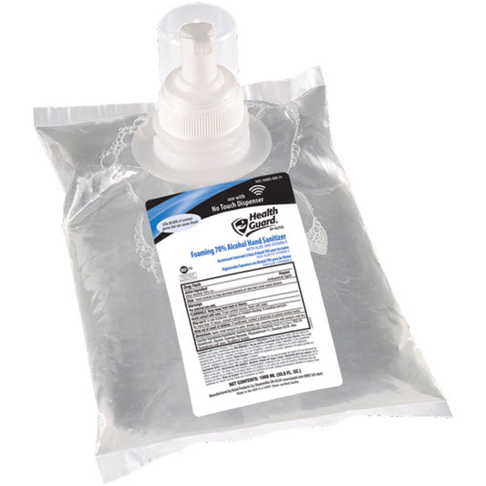 Health Guard Hand Sanitizer Foam - 1.06 quart - Kill Germs - Multipurpose, Hand - Moisturizing - Clear - 4 / Carton