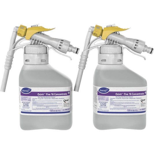 Diversey Oxivir Five 16 Concentrate Cleaner - Ready-To-Use/Concentrate - 50.7 fl oz (1.6 quart) - Characteristic Scent -