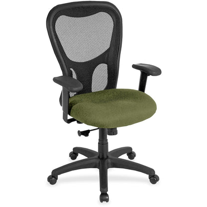 Eurotech Apollo Synchro High Back Chair - Avocado Seat Color - Fabric Seat Material - Black Back Color - High Back - 5-s