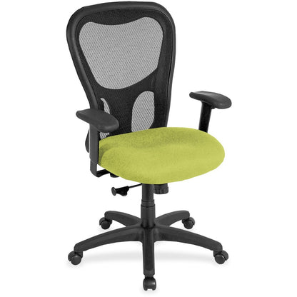 Eurotech Apollo Synchro High Back Chair - Apple Green Seat Color - Fabric Seat Material - Black Back Color - Black Frame