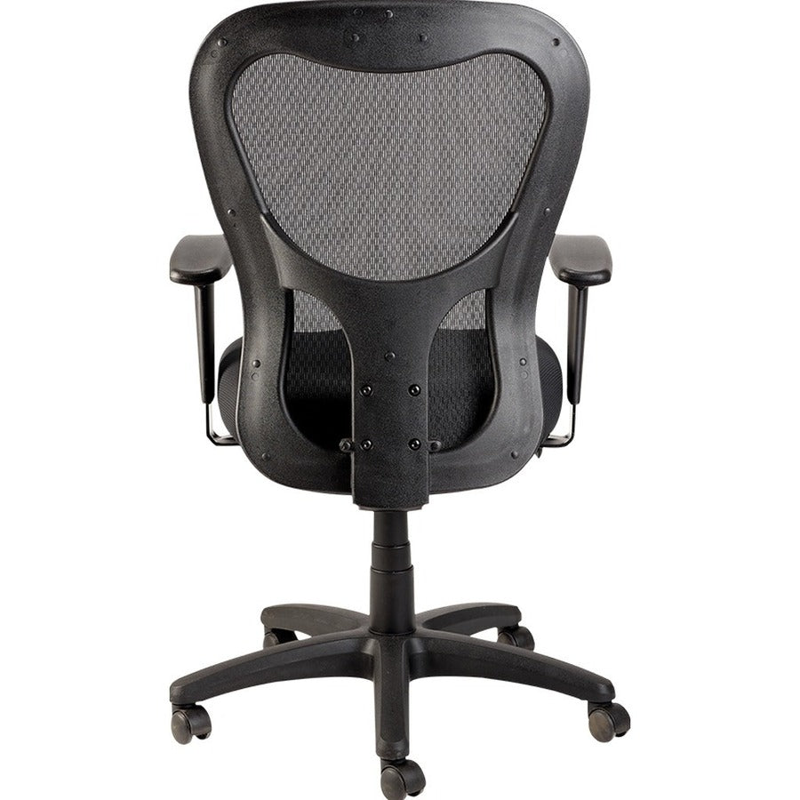 Eurotech Apollo Synchro High Back Chair - Buff Seat Color - Fabric Seat Material - Black Back Color - Black Frame Color 