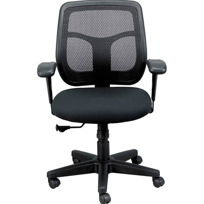 Eurotech Apollo Synchro Mid-Back Chair - Ocean Seat Color - Fabric Seat Material - Black Back Color - Mesh Back Material