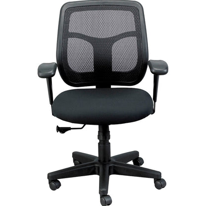 Eurotech Apollo Synchro Mid-Back Chair - Butterscotch Seat Color - Fabric Seat Material - Black Back Color - Fabric Back