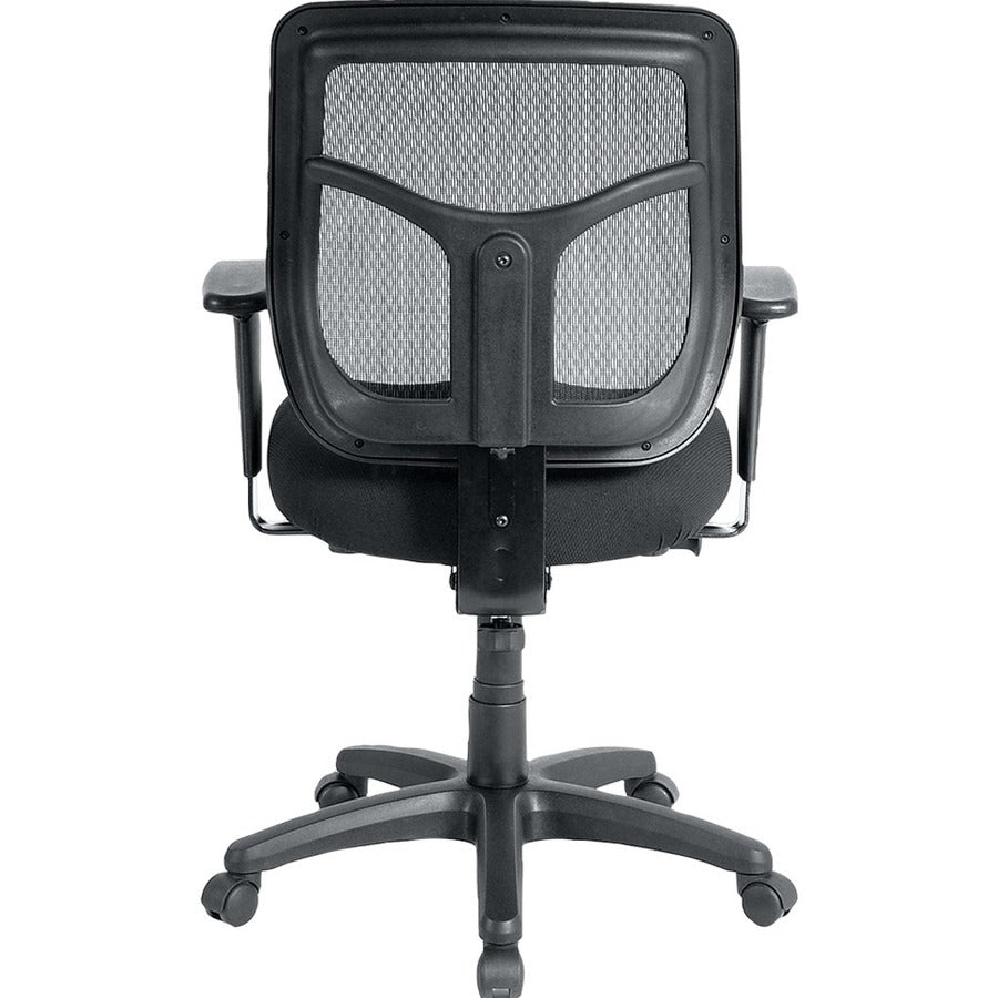Eurotech Apollo Synchro Mid-Back Chair - Cafe Seat Color - Fabric Seat Material - Black Back Color - Fabric Back Materia