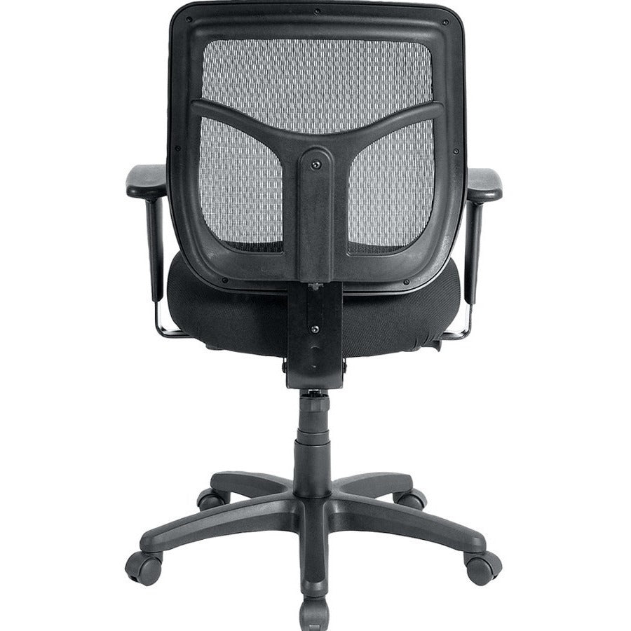 Eurotech Apollo Synchro Mid-Back Chair - Java Seat Color - Fabric Seat Material - Black Back Color - Mesh Back Material 
