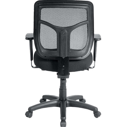 Eurotech Apollo Synchro Mid-Back Chair - Java Seat Color - Fabric Seat Material - Black Back Color - Mesh Back Material 