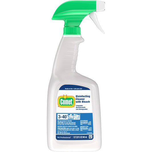 Comet Disinfecting Cleaner Spray - Ready-To-Use - 32 fl oz (1 quart) - Fresh Scent - Heavy Duty, Non-abrasive - Multi Sp