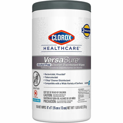 Clorox Healthcare VersaSure Disinfectant Wipes - For Hard Surface, Nonporous Surface, Commercial, Medical Equipment - Re