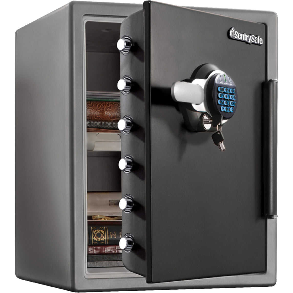 Sentry Safe Digital Fire/Water Safe - 2 ft³ - Digital, Programmable, Dual Key Lock - 4 Live-locking Bolt(s)