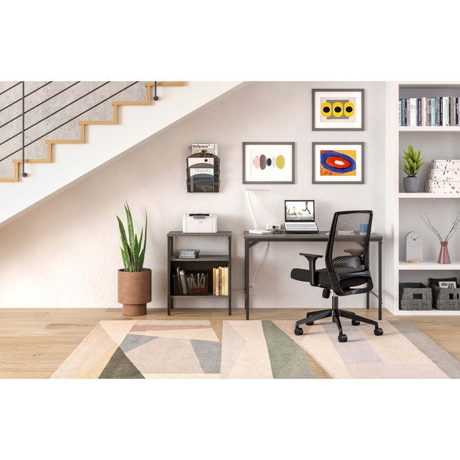 Safco Medina Basic Task Chair - 5-star Base - Black - Armrest - 1 Each
